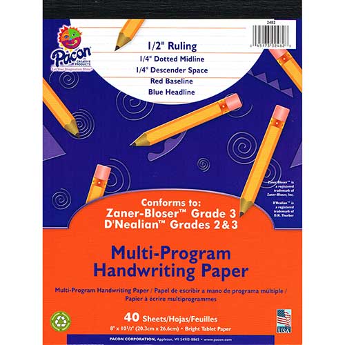 WRITING PAPER 40 SHT 8X10.5 1/2 IN