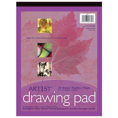 ART1ST DRAWING PAD 9X12 24 SHT WHT
