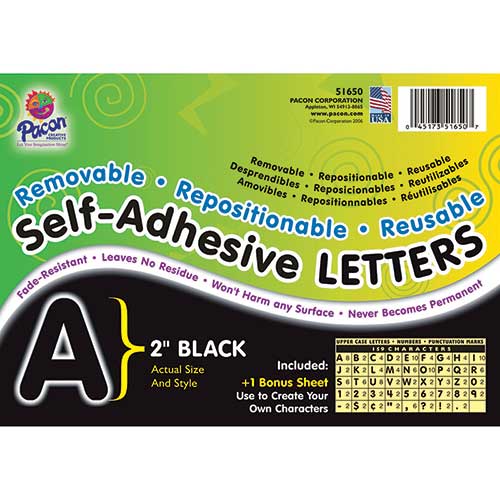 SELF ADHESIVE LETTER 2IN BLACK
