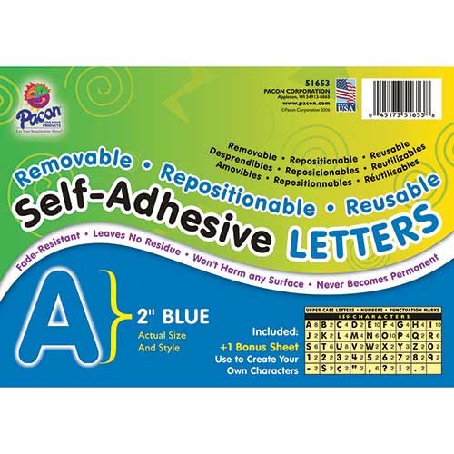 SELF ADHESIVE LETTER 2IN BLUE