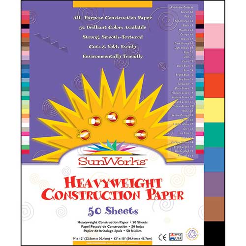 CONSTRUCTION PAPER ASSORTED 9X12