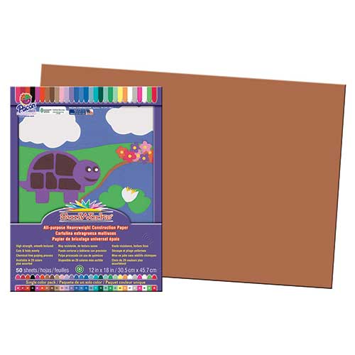 CONSTRUCTION PAPER BROWN 12X18