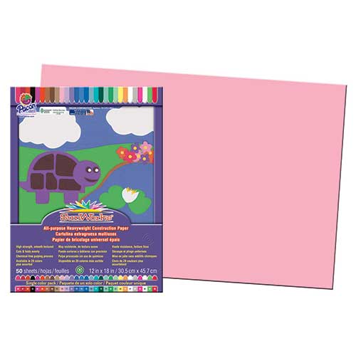 CONSTRUCTION PAPER PINK 12X18