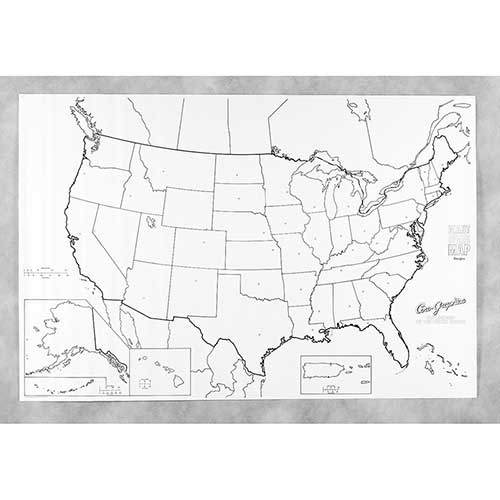 GIANT US MAP 48IN X 72IN