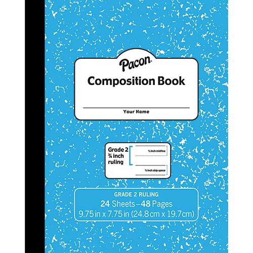 MARBLE COMPOSITION BOOK GR 2 BLUE