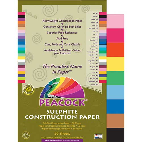 CONSTRUCTION PAPER 9 X 12 ASSORTED