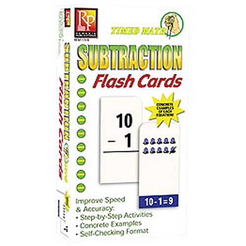 TIMED MATH SUBTRACTION FLASH CARDS