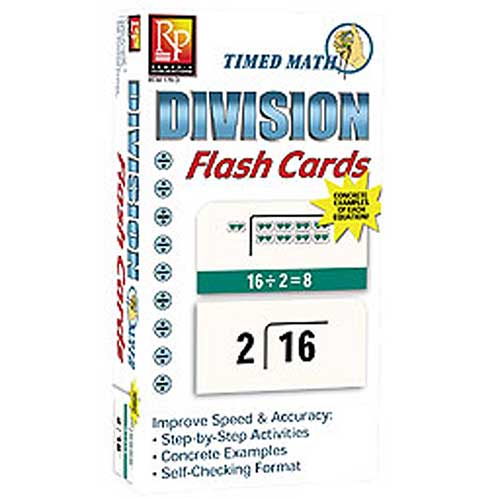 TIMED MATH DIVISION FLASH CARDS