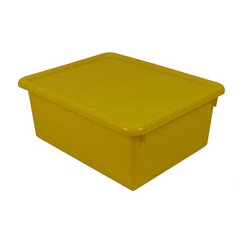 STOWAWAY YELLOW LETTER BOX WITH LID