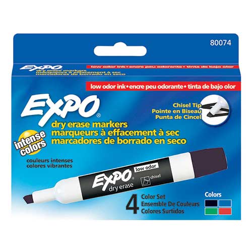 2 Packs EXPO Low-Odor Ink Dry Erase Markers Fine Tip Point Intense Colors  Lot