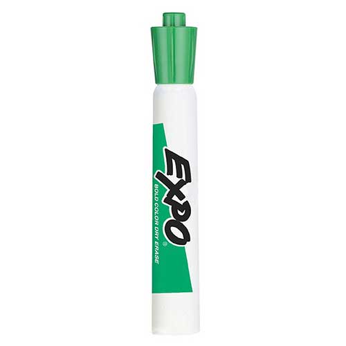 MARKER EXPO DRY ERASE GRN CHIS 1 EA