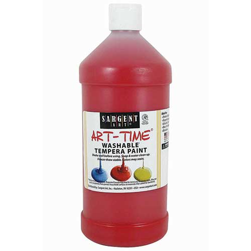 RED WASHABLE TEMPERA PAINT 32OZ