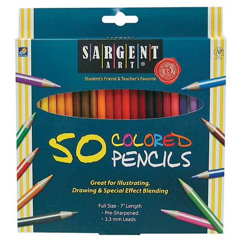 Rarlan Colored Pencils Bulk Pack of 6 50 Assorted Colors Pre-sharpened Colored Pencils for Kids 300 Count Coloring Pencils