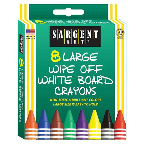 SARGENT ART WHITE BOARD CRAYONS LRG