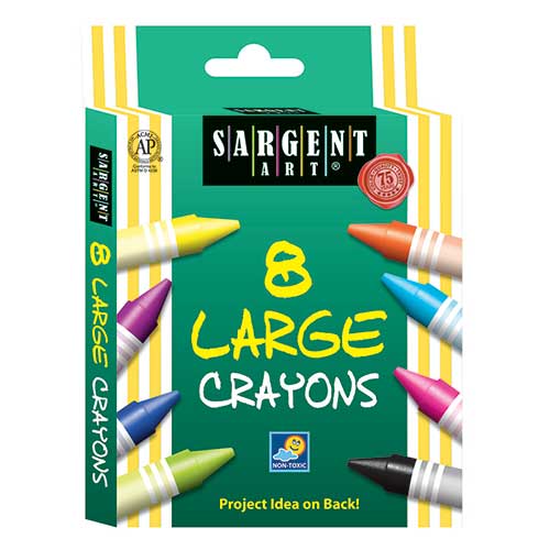 Large Crayons, Multicultural Colors - 8 ct - West Side Kids Inc