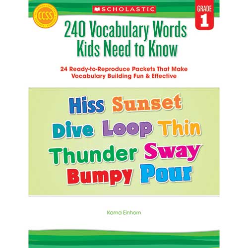 240 VOCABULARY WORDS KIDS NEED TO