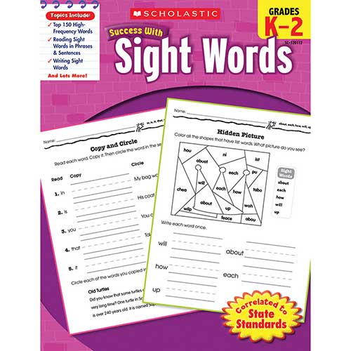SCHOLASTIC SUCCESS WITH SIGHT WORDS