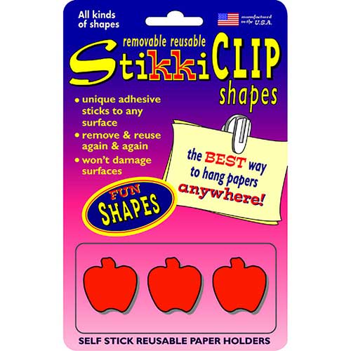 STIKKICLIPS 6 RED APPLES PER PACK