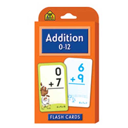 ADDITION 0-12 FLASH CARDS