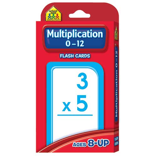 MULTIPLICATION 0-12 FLASH CARDS