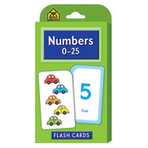 NUMBERS 0-25 FLASH CARDS