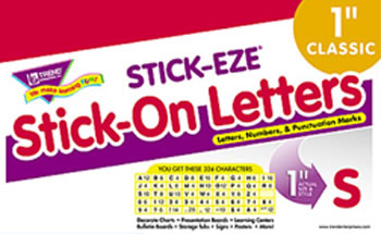 STICK-EZE 1IN RED LETTERS NUMBERS
