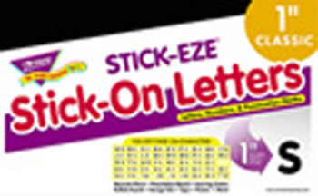 STICK-EZE 1IN BLACK LETTERS NUMBERS