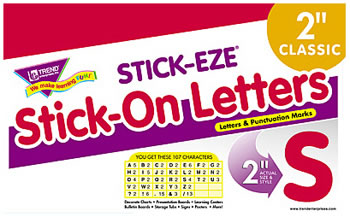 STICK-EZE 2 IN LETTERS & MARKS RED