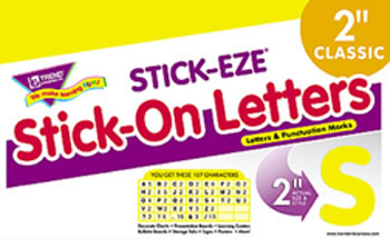STICK-EZE 2 IN LETTERS & MARKS YLW