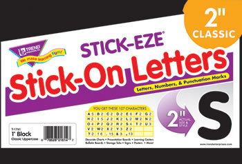 STICK-EZE 2IN LETTERS & MARKS BLACK