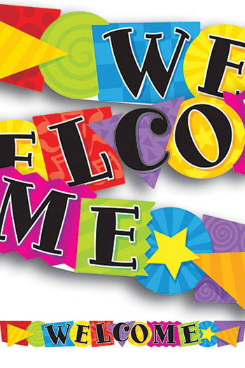 BANNER WELCOME SHAPES 10 HORIZONTAL
