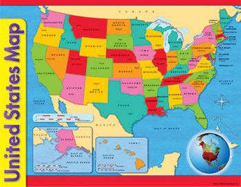 CHART USA MAP 17 X 22 GR 1-8