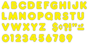 READY LETTERS 2 INCH CASUAL YELLOW