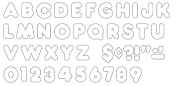READY LETTERS 2 INCH CASUAL WHITE