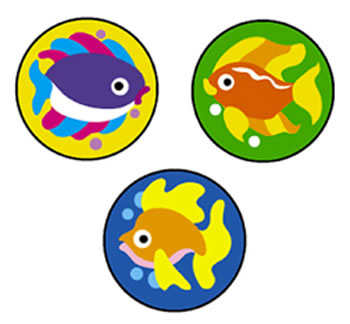 SUPERSPOTS STICKERS FABULOUS FISH