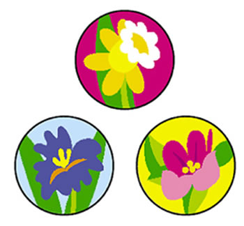 SUPERSPOTS STICKERS SPRING FLOWERS