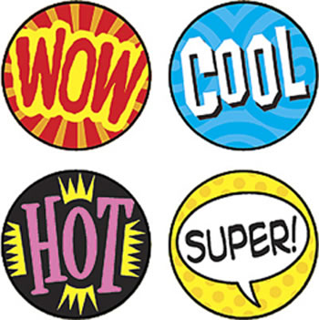 SUPERSPOTS STICKERS WOW WORDS