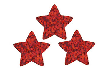 SUPERSHAPES RED SPARKLE STARS 400PK