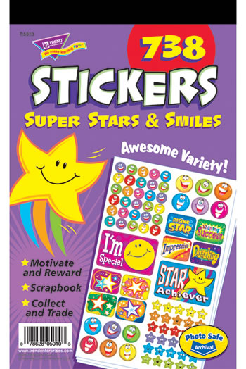 STICKER PAD SUPER STARS & SMILES
