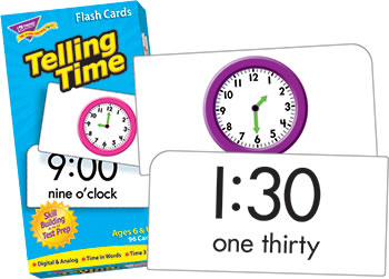 FLASH CARDS TELLING TIME 96/BOX