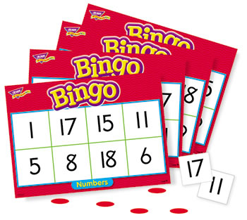 BINGO NUMBERS AGES 4 & UP