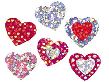SPARKLE STICKERS SHIMMERING HEARTS