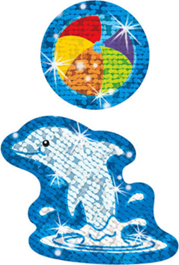 SPARKLE STICKERS DYNAMIC DOLPHINS