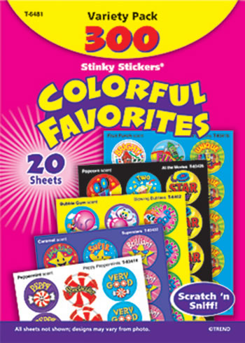 STINKY STICKERS COLORFUL FAVORITES