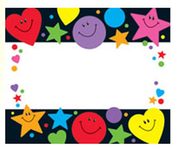 STARS HEARTS AND SMILES NAME TAGS