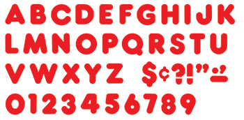 READY LETTERS 3 INCH CASUAL RED