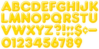 READY LETTERS 4INCH 3-D YELLOW