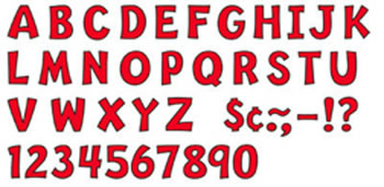 READY LETTER 2 IN PLAYFUL RED