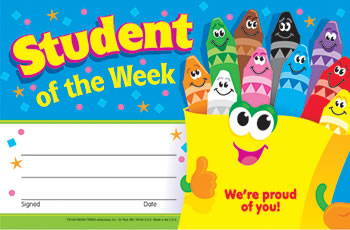 AWARDS STUDENT OF THE WEEK CRAYONS