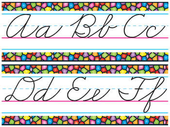 BB SET STAINED GLASS CURSIVE
